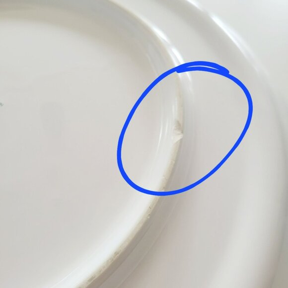 Block Midsummer 12" Round Serving Platter Garden Watercolor Pastel Flowers - Picture 8 of 10